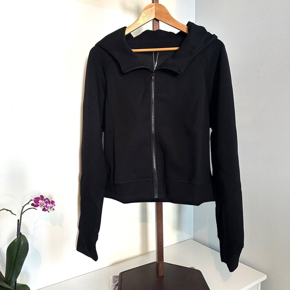 NWT, Anrabess Women's Fall/Winter Zip Up Black Hoodie, Size L/Large
